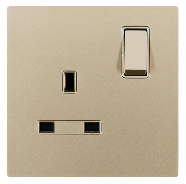 13A 1 Gang Single Pole Switched Socket Outlet with LED