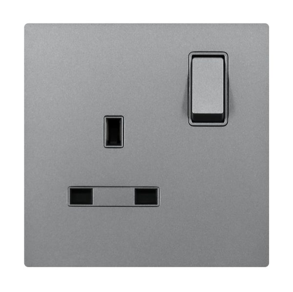 13A 1 Gang Single Pole Switched Socket Outlet with LED