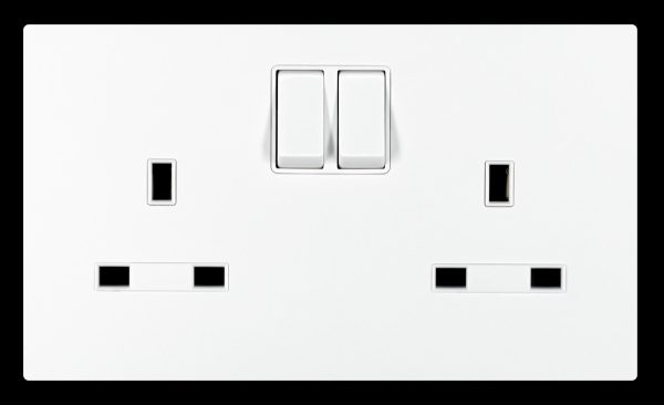 13A 2 Gang Single Pole Switched Socket Outlet