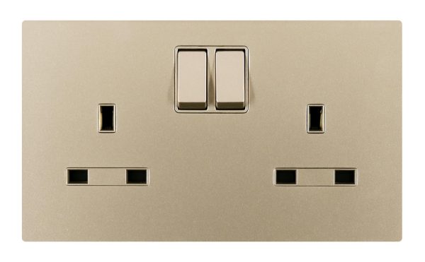 13A 2 Gang Single Pole Switched Socket Outlet